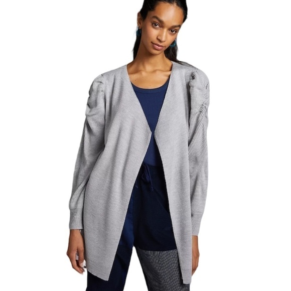 Anthropologie Ruffled Sleeve Cardigan - Picture 2 of 3